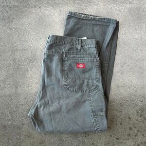 Dickies Olive Drab Canvas Carpenter Workwear Pants Men's 42 x 30